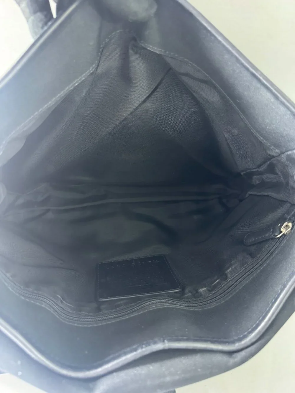 Authentic Coach #6411 Black Canvas with Leather Accents messenger Bag